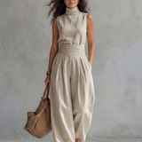 María | Conjunto Elegante de Pantalones Largos y Top