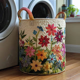 Almofadado Cesto com Estampa de Flores Coloridas