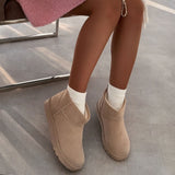 Sana Beige Lined Boots
