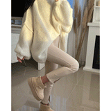 Botas de plataforma forradas en color beige Nina