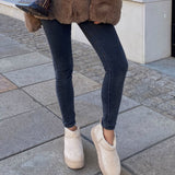 Botas de plataforma forradas Nina beige