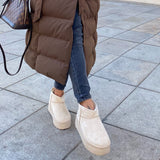 Botas de plataforma forradas Nina beige