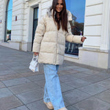 Botas de plataforma forradas en color beige Nina