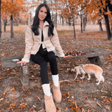 Nina Camel Plataforma Botas Forradas