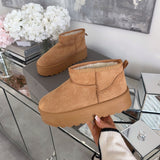 Nina Chestnut Botas de Plataforma Forradas