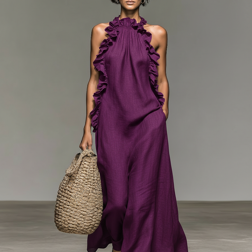 Lua | Vestido Longo com Bolsos Elegantes