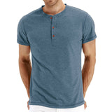 T-Shirt Henley - Malha Macia Gola
