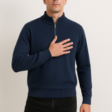 Sweter dzianinowy z pół zamkiem