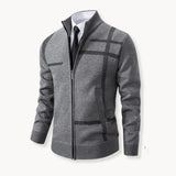 Sweter dzianinowy z pełnym zamkiem błyskawicznym