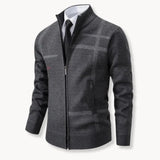 Sweter dzianinowy z pełnym zamkiem błyskawicznym
