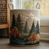 Almofada Decorativa com Estampa de Montanhas e Floresta