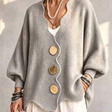 Elvira | Cardigan de Ponto com Botões e Gola em V