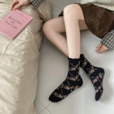 Meias Vintage Estampadas com Flores