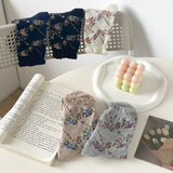 Meias Vintage Estampadas com Flores