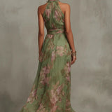 Ana - Vestido maxi plissado