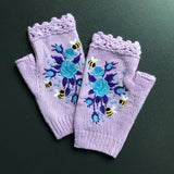 Luvas Térmicas com Estampa Floral