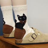Meias Casuais com Estampa de Gato