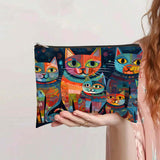 Bolsa com Estampa de Gato Colorido