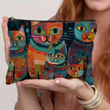 Bolsa com Estampa de Gato Colorido