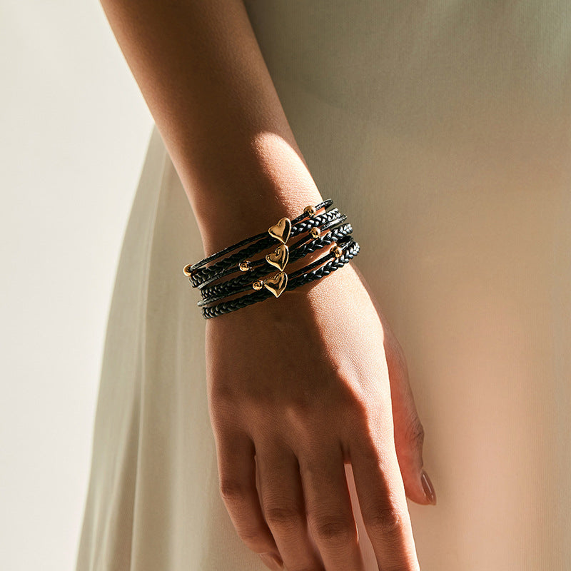 Pulseira Vintage em Forma de Coração
