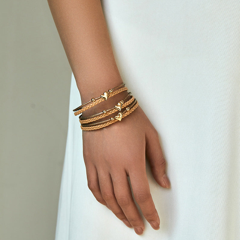 Pulseira Vintage em Forma de Coração