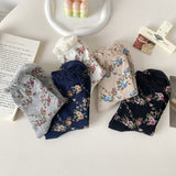 Meias Vintage Estampadas com Flores