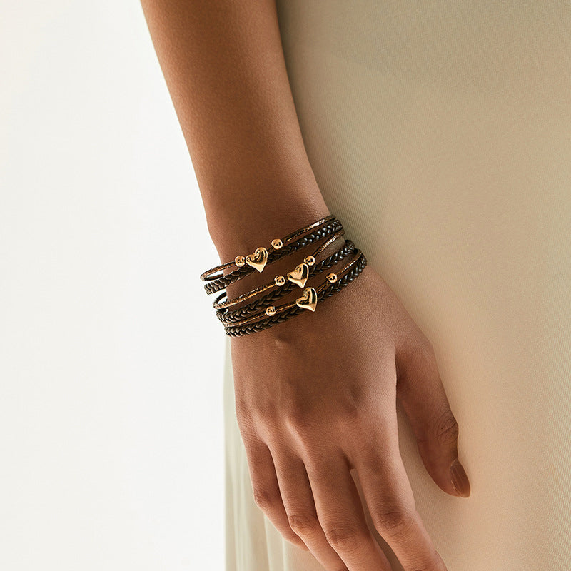 Pulseira Vintage em Forma de Coração