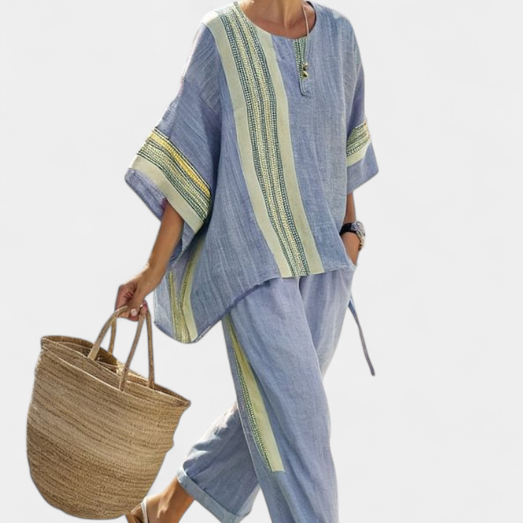 Lorena - Boho Linen and Bamboo Set