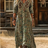 Maribel | Vestido comprido com estampado botânico