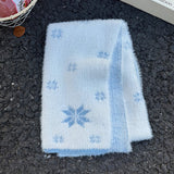 Cachecol Aconchegante com Estampa de Flocos de Neve