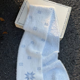 Cachecol Aconchegante com Estampa de Flocos de Neve