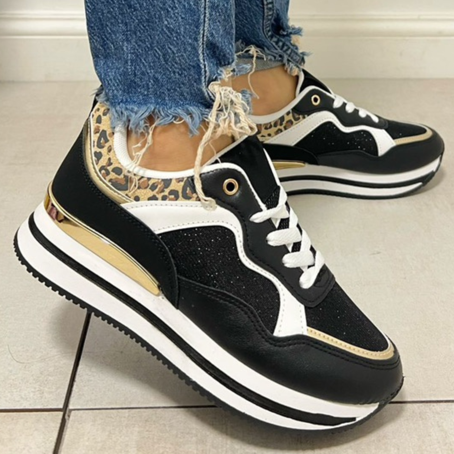 Marianna - Leopard Print Sneakers