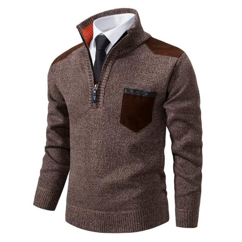 Sweter dzianinowy z kołnierzykiem