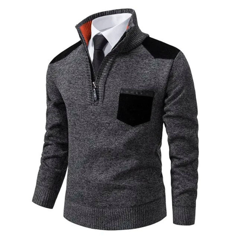 Sweter dzianinowy z kołnierzykiem