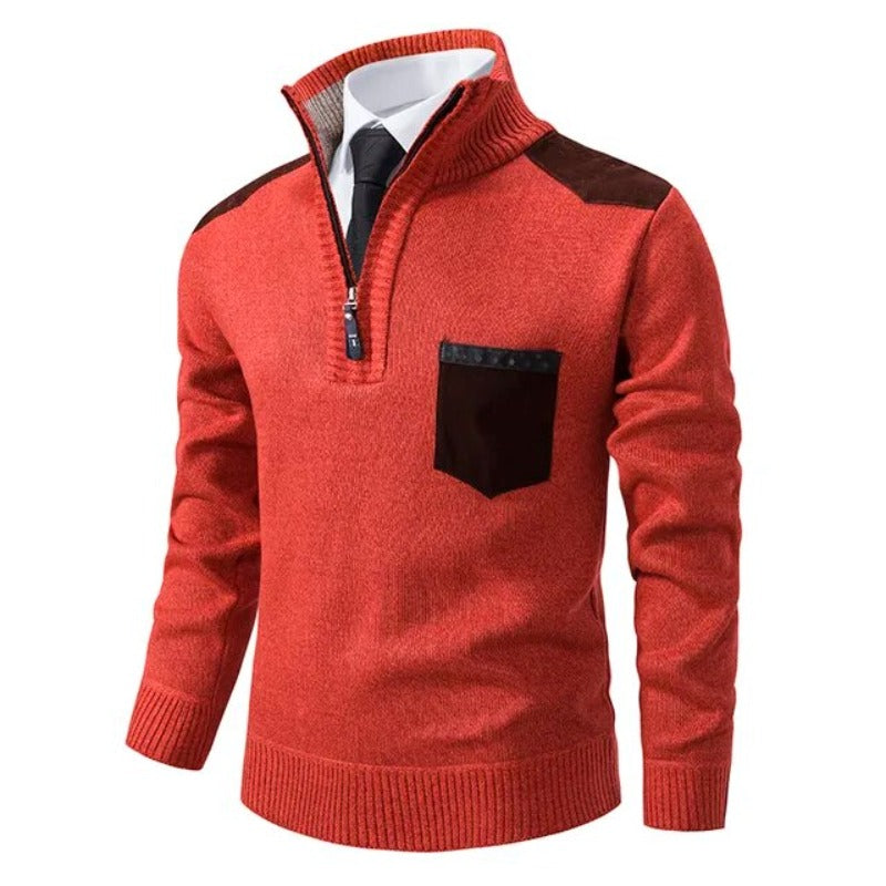 Sweter dzianinowy z kołnierzykiem