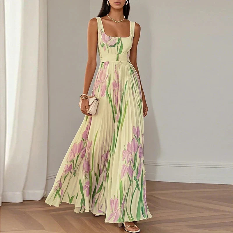 Oriah | Vestido Maxi Floral da Linha A