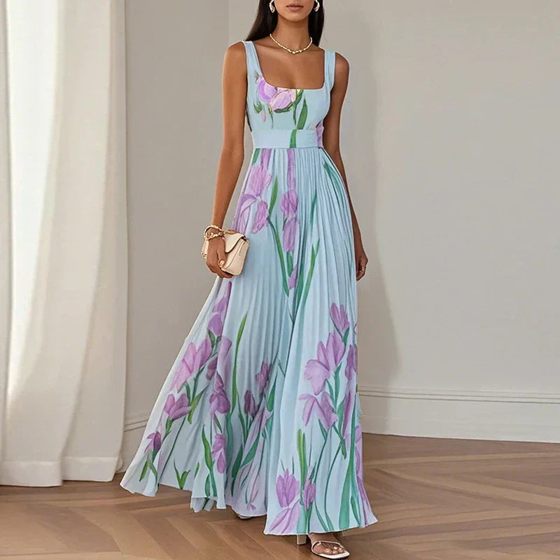 Oriah | Vestido Maxi Floral da Linha A
