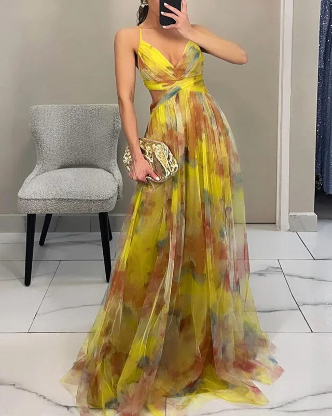 Éléonore | Vestido Longo Floral Leve