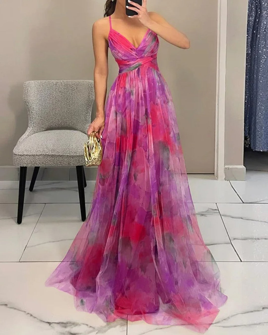 Éléonore | Vestido Longo Floral Leve