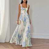 Oriah | Vestido Maxi Floral da Linha A