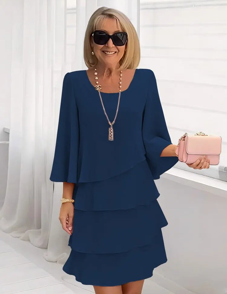 Catherine | Vestido Sofisticado com Babados