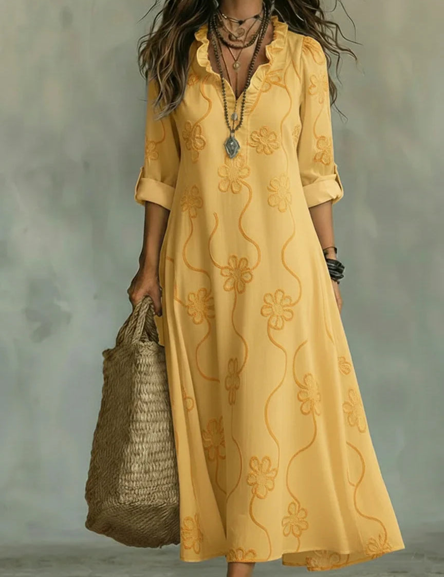 Sienna - Vestido Longo de Verão com Estampa Floral