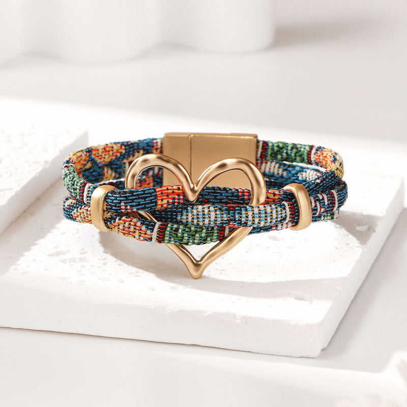 Pulseira Vintage em Forma de Coração