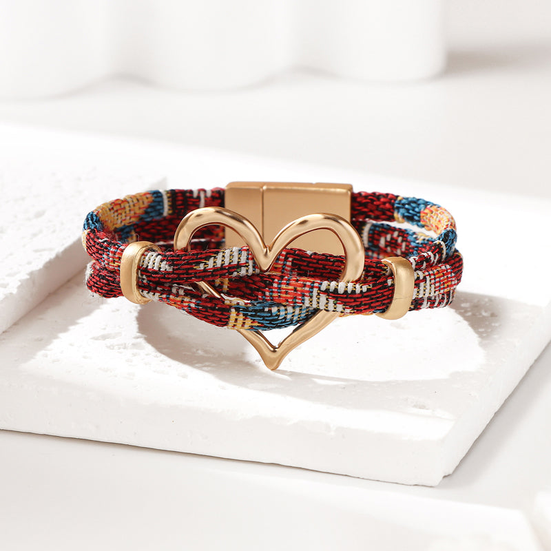 Pulseira Vintage em Forma de Coração