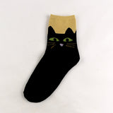 Meias Casuais com Estampa de Gato