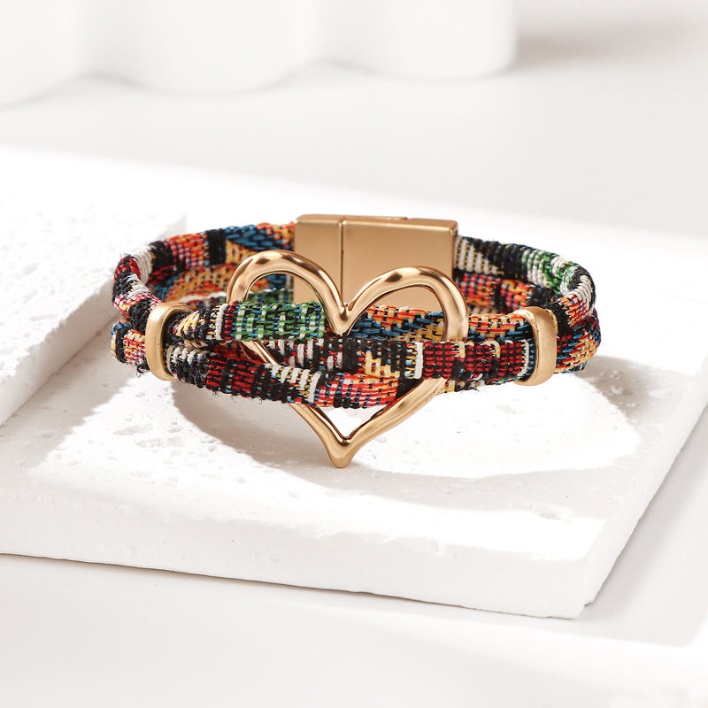 Pulseira Vintage em Forma de Coração