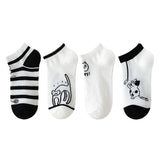 Conjunto de 4 Pares de Meias com Estampa de Gato