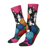 Meias Casuais com Estampa de Gato
