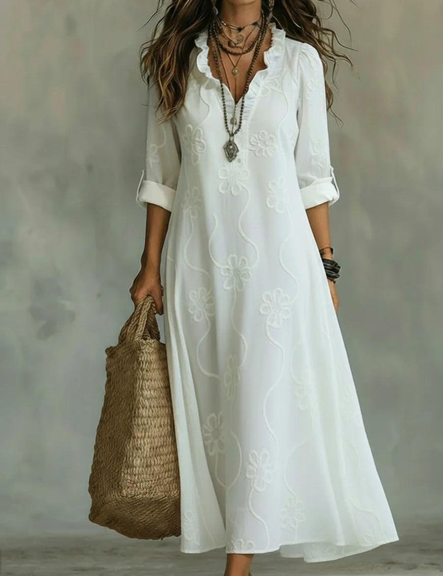 Sienna - Vestido Longo de Verão com Estampa Floral