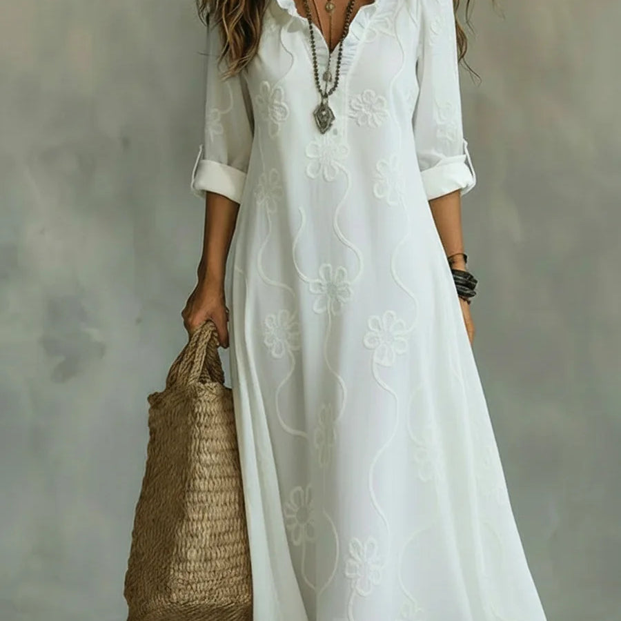 Sienna - Vestido Longo de Verão com Estampa Floral